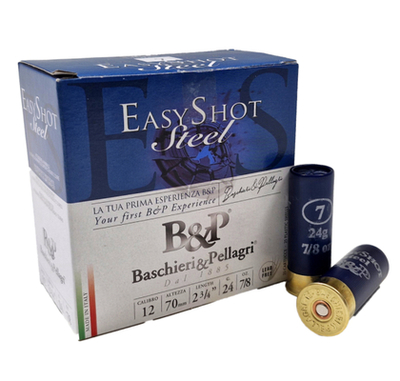 Baschieri&Pellagri Easy Shot Steel Trap, cal12/70, 24 g, #7/254 mm (250 kpl ltk) Baschieri&Pellagri Easy Shot Steel Trap, cal12/70, 24 g, #7/254 mm (250 kpl ltk)