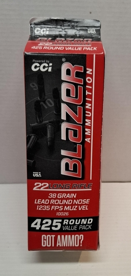 CCI 22 LR Blazer LRN 376 m/s 2,46 g 425 kpl rasia