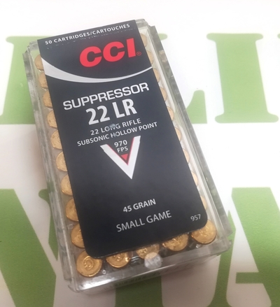 CCI 22LR Suppressor HP 296m/s 2,92g, (50kpl rasia)