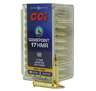CCI Gamepoint JSP 1,30g / 20gr (50kpl rasia) .17 HMR
