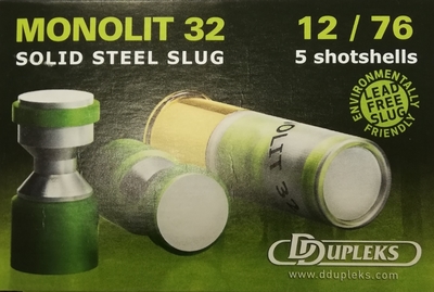 DDupleks Monolit  32g Slug (5kpl rasia) 12/76, teräsluoti