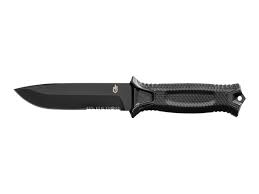 Gerber Strongarm Fixed Blade Knife, Black, Serrated