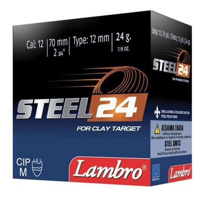 Lambro Steel 24 g, cal 12/70, #8/2,30 mm, 250 kpl ltk