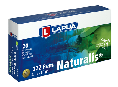 Lapua Naturalis .222Rem N566 3,2g / 50gr (20kpl rasia) 
