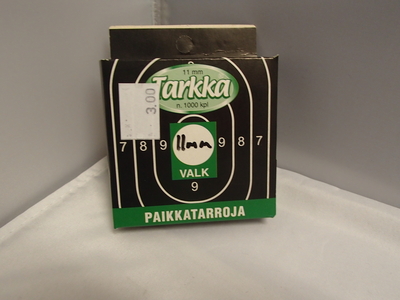 Paikkatarra 11mm valkoinen