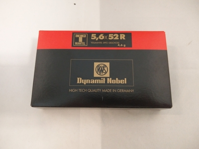 RWS Dynamit Nobel 5,6x52R , soft point 4,6 g