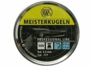 RWS Meisterkugeln 0,45g / 7,0gr ilmapistooliluoti , 4,49 mm