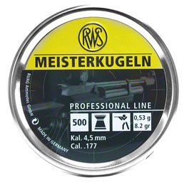 RWS Meisterkugeln 0,53g / 8,2gr ilmakivääriluoti