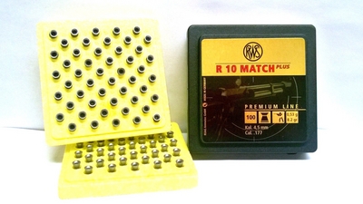 RWS R10 yksittäispakattu 0,53g / 7,72gr ilma-aseluoti