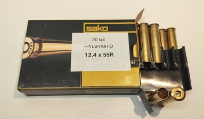 Sako hylsyaihio 12,4x55R, 20kpl rasia