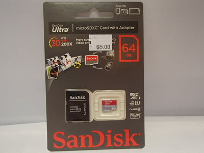 SanDisk Ultra microSDXC kortti ja adapteri