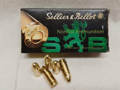 Sellier & Bellot 9mm Luger NonTox TFMJ 124g/8,0 g 50 kpl/rasia