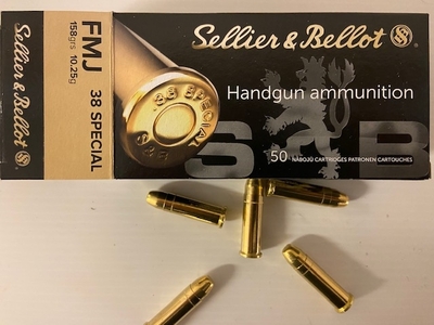 Sellier & Bellot FMJ 10,25g / 158gr (50kpl rasia) .357 MAG