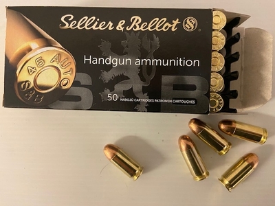 Sellier & Bellot FMJ 14,9g / 230gr (50kpl rasia) .45 ACP