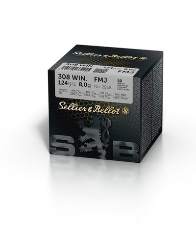 Sellier & Bellot FMJ 8,0g / 124gr (50kpl rasia) .308 WIN