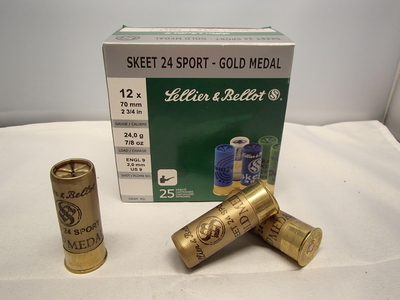 Sellier & Bellot Trap Gold Medal 12/70 24g 2,40 mm (250 kpl rasia) 