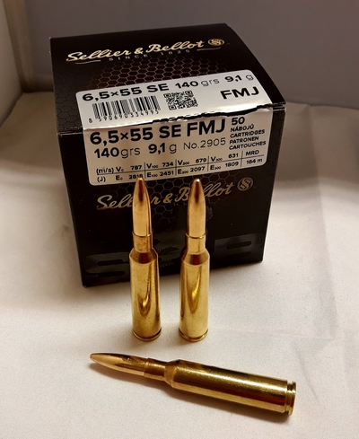 Sellier&Bellot 6,5x55 SE 9,1g 50kpl