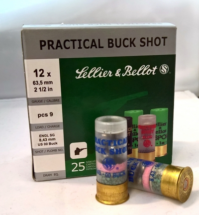 Sellier&Bellot Practical Buck Shot 8,43 mm (25 kpl rasia) 12/63,5