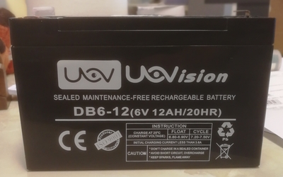 UOVision riistakameran akku 6V 12AH