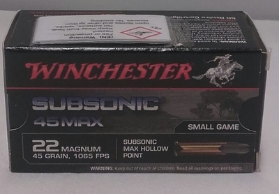 Winchester 22 magnum 45gr subsonic