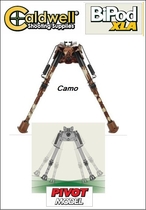 Caldwell XLA BiPod Camo, matala ammuntatuki, 23-33cm säädettävä korkeus ja kallistus