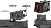 Glock 45 Gen5 A-Cut 9x19 pistooli ja Aimpoint COA punapistetähtäin
