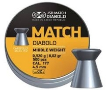 JSB Match Rifle Diabolo 0,52g / 8,02gr ilma-aseluoti