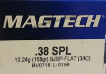 Magtech .38 Special SJSP-FLAT 10,24g / 158gr(50kpl rasia)