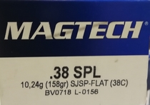 Magtech .38 Special SJSP-FLAT 10,24g / 158gr(50kpl rasia)