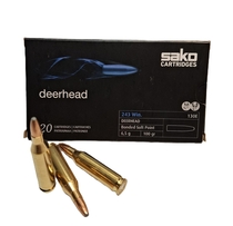 Sako deerhead Bonded Soft Point 243WIN 6,5g20kpl Sako deerhead Bonded Soft Point 243WIN 6,5g20kpl