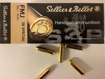 Sellier & Bellot FMJ 10,25g / 158gr (50kpl rasia) .38 SPECIAL