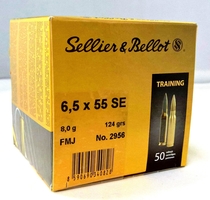 Sellier & Bellot FMJ 8,0g Bulk / 124gr (50kpl rasia) 6,5x55 SE